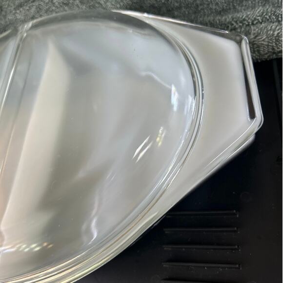 NOS Pyrex Lidded Opalware Glass Snowflake Pattern c1956 - Picture 15 of 16